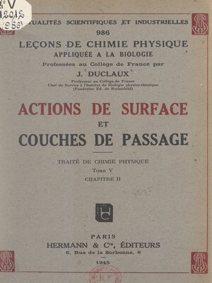 cover image of Actions de surface et couches de passage, 5